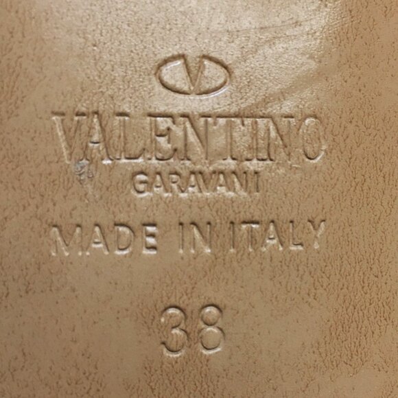 VALENTINO Leather "Love Latch" Cage Ankle Strap Ballet Flats - ITALIAN SIZE 38 - Picture 10 of 13